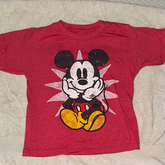 Disney Other - Disney Kids Red Tee with Mickey Mouse Graphic